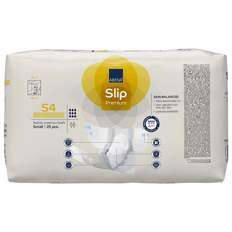 Abena® Slip Premium S4 Unisex Adult Incontinence Brief Small Disposable Heavy Absorbency (1218198_CS) 75/CS