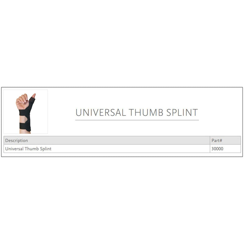 Ossur® Thumb Splint One Size Fits Most Hook and Loop Strap Closure Black (624350_EA) 1/EA