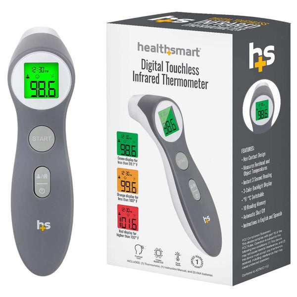 HealthSmart® Non-Contact Skin Surface Thermometer Infrared Skin Probe Handheld (1242697_EA) 1/EA