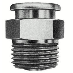 Alemite Button Head Fittings, Straight, 1 1/16 in, Male/Male, 1/2 in (NPTF) (025-1820-1) Each