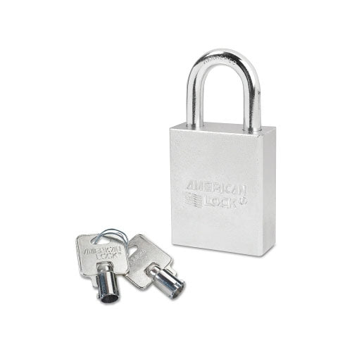 American Lock Steel Padlocks (Square Body w/Tubular Cylinder), 5/16 in Diam., 1 1/8 in Long (045-A7200) Each