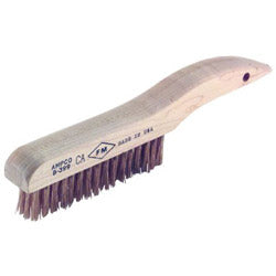Ampco Safety Tools Scratch Brushes, 10 in, 4 X 16 Rows, Shoe Handle (065-B-399) Each