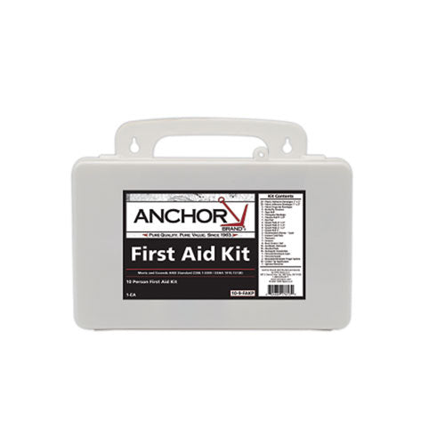 Anchor Brand® 10 Person First Aid Kit, ANSI, Plastic (101-10-9-FAKP) Each