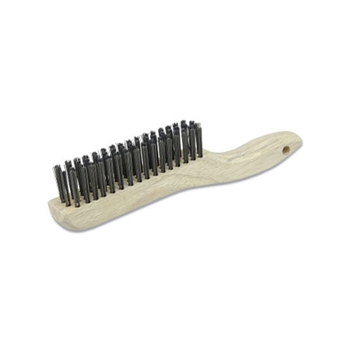 Anchor Brand® Hand Scratch Brush, 4 x 16 Rows, 0.012 in Steel Fill, Shoe Handle (102-BW-112) Each