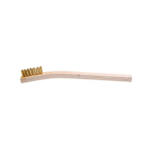 Anchor Brand® Inspection Brushes, 3 x 7 Rows, Brass, Bent Wood Handle (102-BW-205) Each