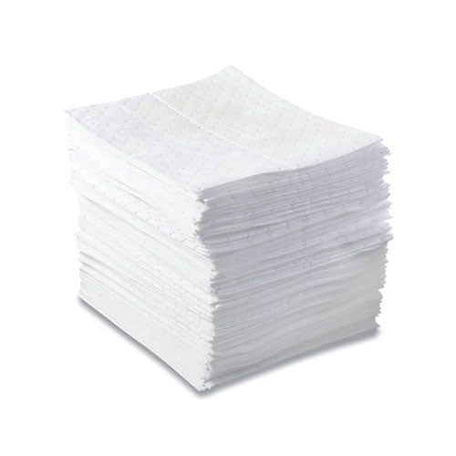 Anchor Brand® Oil-Only Sorbent Pad, Heavyweight, Absorbs 20.5 gal, 15 in x 17 in, 100 Sheets (103-AB-BPO100) Each