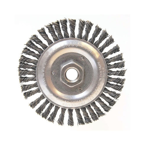Anchor Brand® Stringer Bead Wheel Brushes, 5 in D x 3/16 in W, 0.02 in Steel Wire (102-BW-855) Each