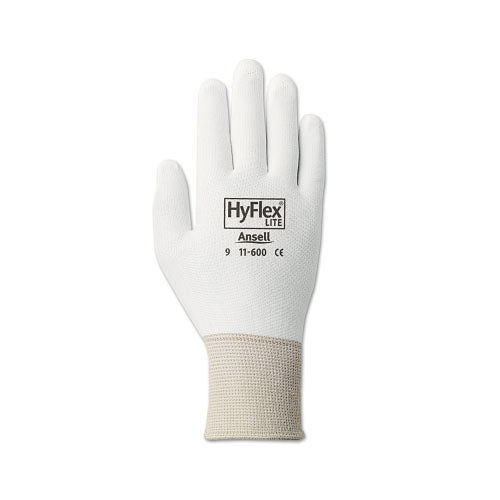 Ansell 11-600 Palm-Coated Gloves, Size 9, White (012-11-600-9-WH) 1 Dozen