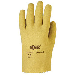 Ansell KSR® Multi-Purpose Vinyl-Coated Gloves, Interlock Knit Liner, 10, Yellow (012-22-515-10) 12 Pairs
