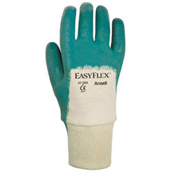 Ansell Easy Flex® Gloves, Size 9, Aqua, Nitrile Coated (012-47-200-9) 12 Pairs
