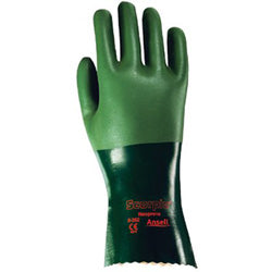Ansell AlphaTec® 08-352 Neoprene Dipped Gloves, Rough Finish, Size 8, Green (012-8-352-8) 12 Pairs