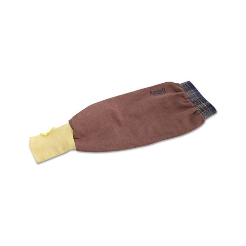 Ansell ActivArmr® 59-406 FR Kevlar® Blend Sleeves, 22 in Long, Slip On, One Size, Brown/Yellow/Blue (012-59-406-22in) Each
