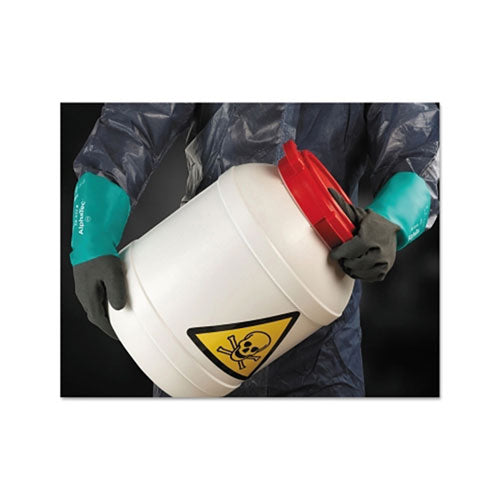 Ansell AlphaTec® 58-530B/58-535B Gloves, 10, Grey/Teal, 14 in Cuff, 58-5035B (012-58-535B-100) 6 Pairs