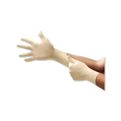 Ansell Diamond Grip™ MF-300 Latex Powder-Free Disposable Gloves, 6.3 mil Palm/7.9 mil Finger, X-Large, Natural (748-MF-300-XL) 1 Box