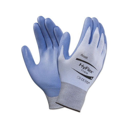 Ansell HyFlex® 11-518 Polyurethane Palm Coated Gloves, Size 8, Blue/Gray (012-11-518-8) 1 Dozen