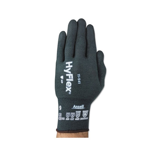 Ansell HyFlex® 11-541 Nitrile Foam Palm Coated Gloves, Size 9, Gray (012-11-541-9) 12 Pairs