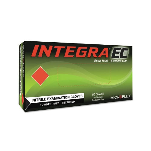 Ansell Integra® EC N87 Nitrile Powder-Free Disposable Gloves, Textured, 7.9 mil Palm/9.1 mil Finger, X-Large, Blue (748-N874) Each