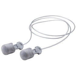 AO Safety Pistonz Earplug, Polyurethane, Gray, Corded (247-P1401) Box of 100 Pairs