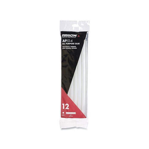 Arrow Fastener All Purpose Glue Sticks, 1/2 in dia x 10 in L, 12 Ea/Bag (091-AP10-4) 1 Bag