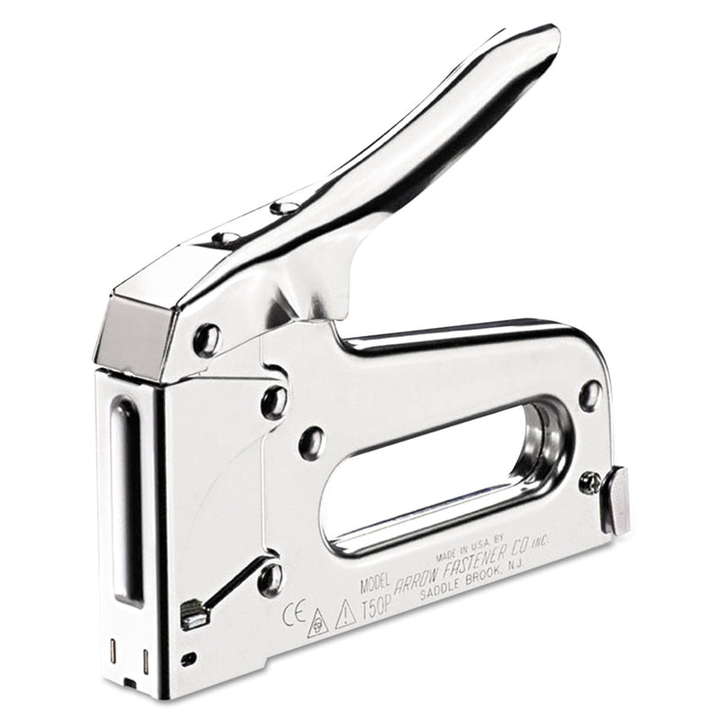 Arrow Fastener T50 Heavy-Duty Staple Gun, Chrome (091-T50) Each