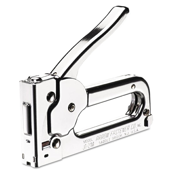 Arrow Fastener Professional Light Duty Staple Gun, Chrome, 100 Cartride Capacity (091-JT21CM) Each