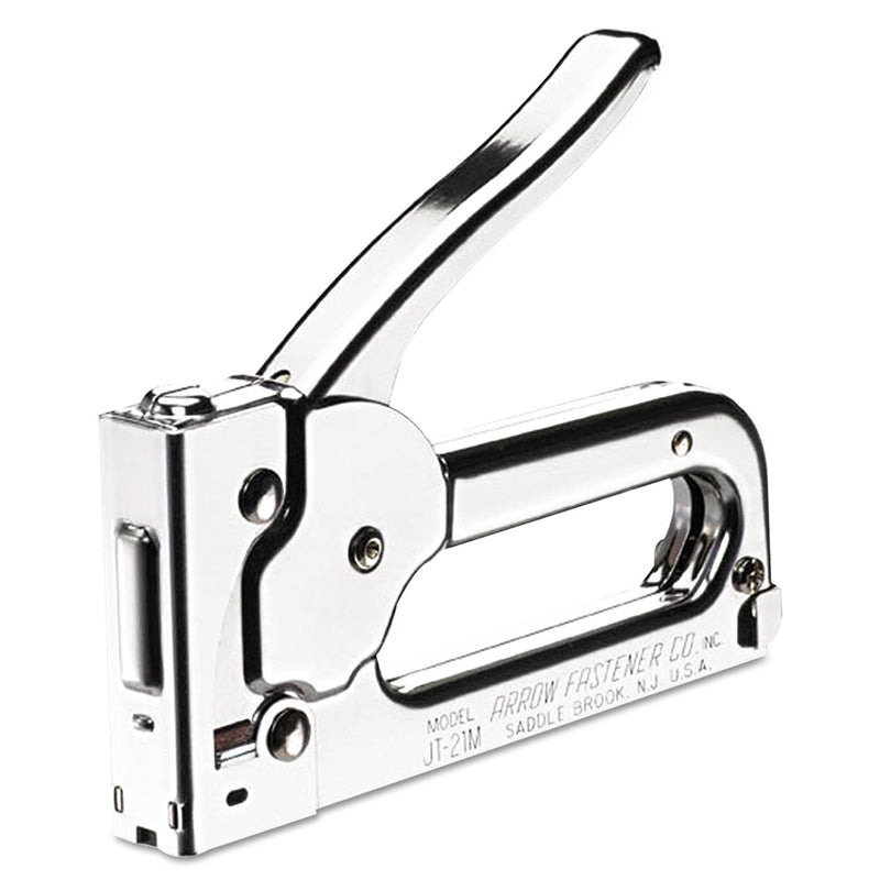 Arrow Fastener Professional Light Duty Staple Gun, Chrome, 100 Cartride Capacity (091-JT21CM) Each