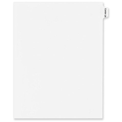 Avery&reg; Allstate Individual Legal Dividers, Letter Size, EXHIBIT 26, White (AVE82158)