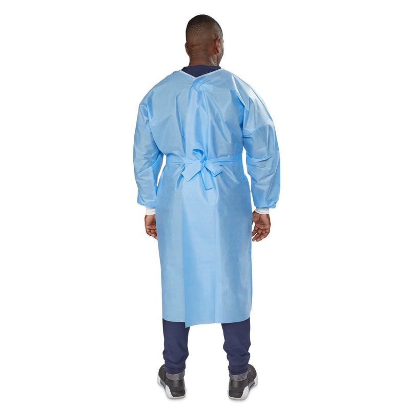 McKesson Protective Procedure Gown X-Large Blue NonSterile Not Rated Disposable (1247972_CS) 60/CS