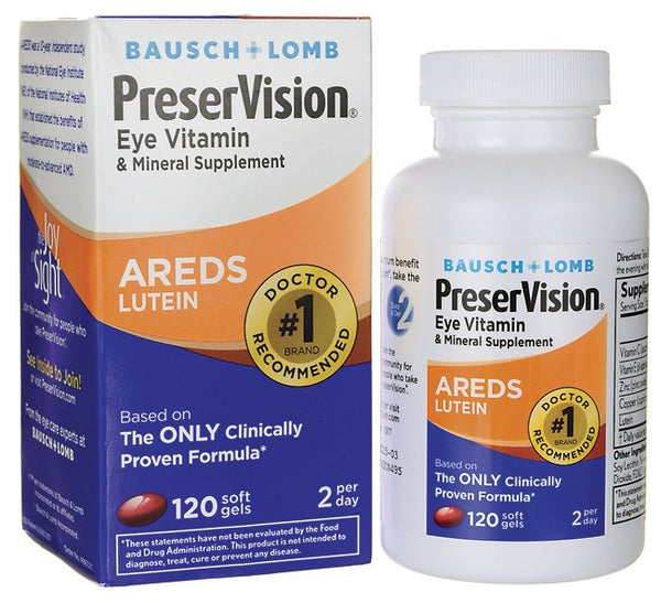 PreserVision® Multivitamin Supplement Ascorbic Acid / Vitamin E / Zinc 200 IU - 226 mg - 34.8 mg Strength Softgel 120 per Bottle (830840_BX) 120/BX