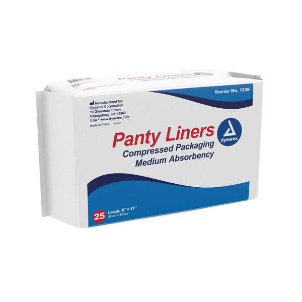 Dynarex® Bladder Control Pad 6 X 17 Inch Moderate Absorbency Wood Pulp / Polypropylene / Tissue Core One Size Fits Most (823384_BX) 25/BX