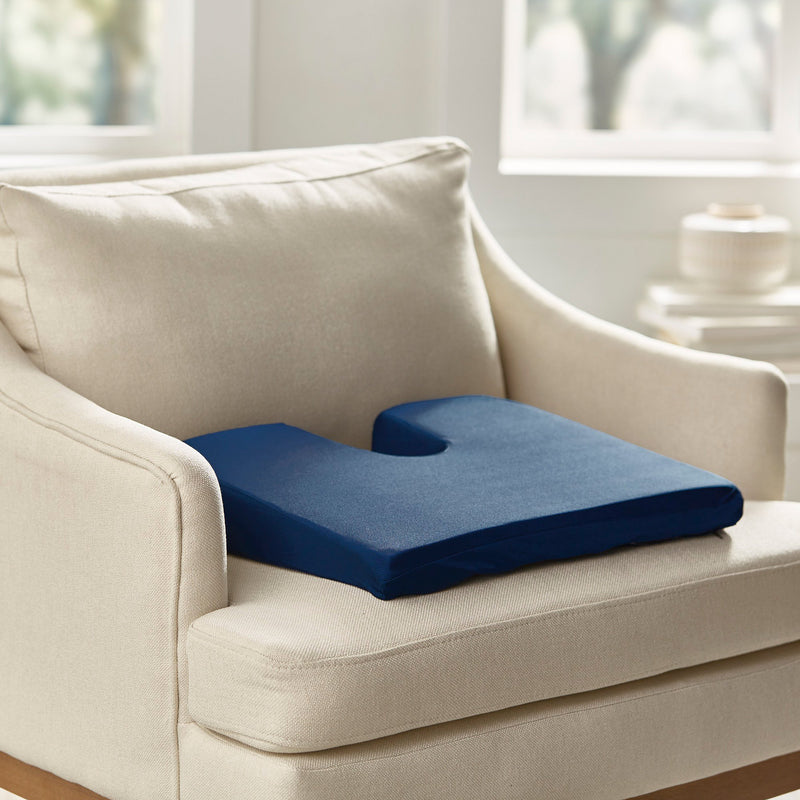 McKesson Coccyx Relief Seat Cushion 18 W X 14 L X 3 D Inch Foam (1103362_EA) 1/EA