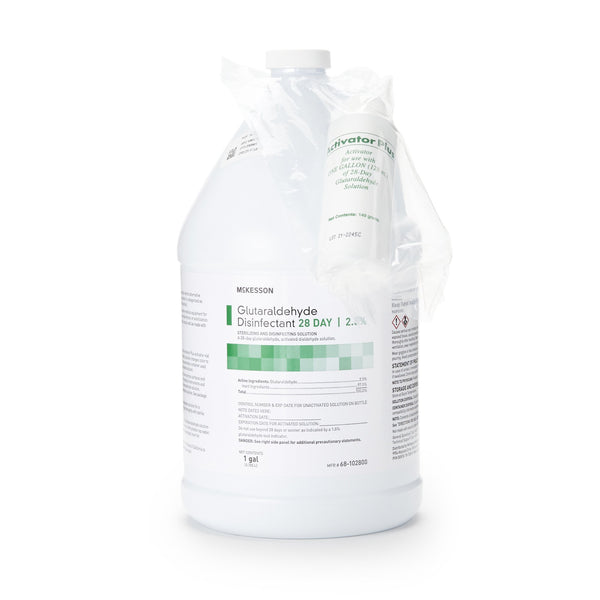 McKesson 28 Day Glutaraldehyde High-Level Disinfectant Activation Required Liquid 1 gal. Jug Reusable (512839_GL) 1/GL