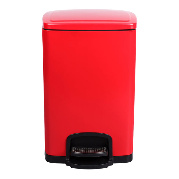 McKesson Trash Can 20 Quart / 5 gal. Red Metal Square (1223689_EA) 1/EA
