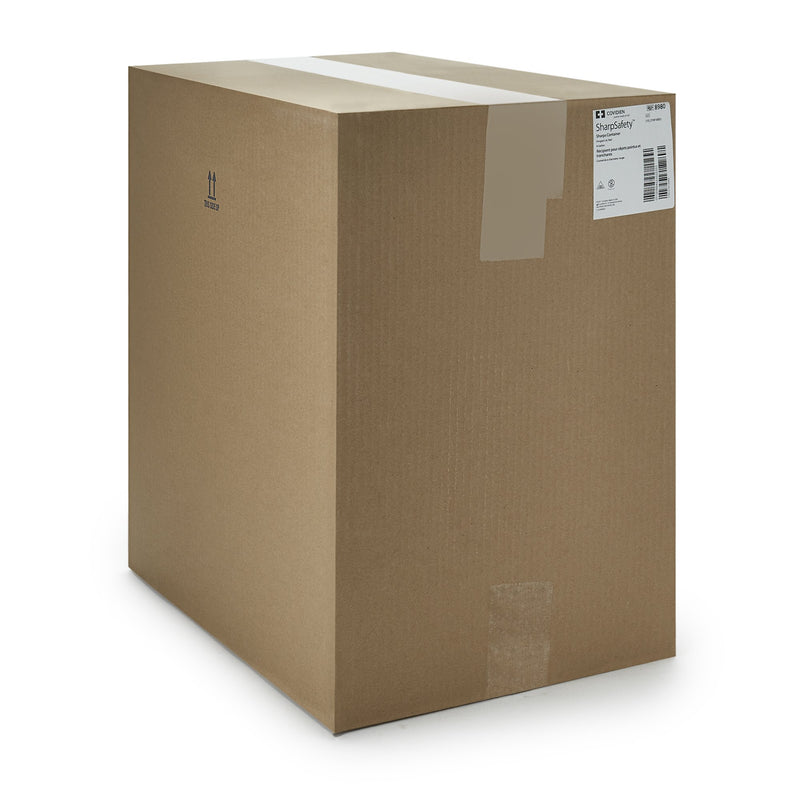 SharpSafety™ Sharps Container Red Base 17-1/2 H X 15-1/2 W X 11 D Inch Vertical Entry 8 Gallon (150719_EA) 1/EA