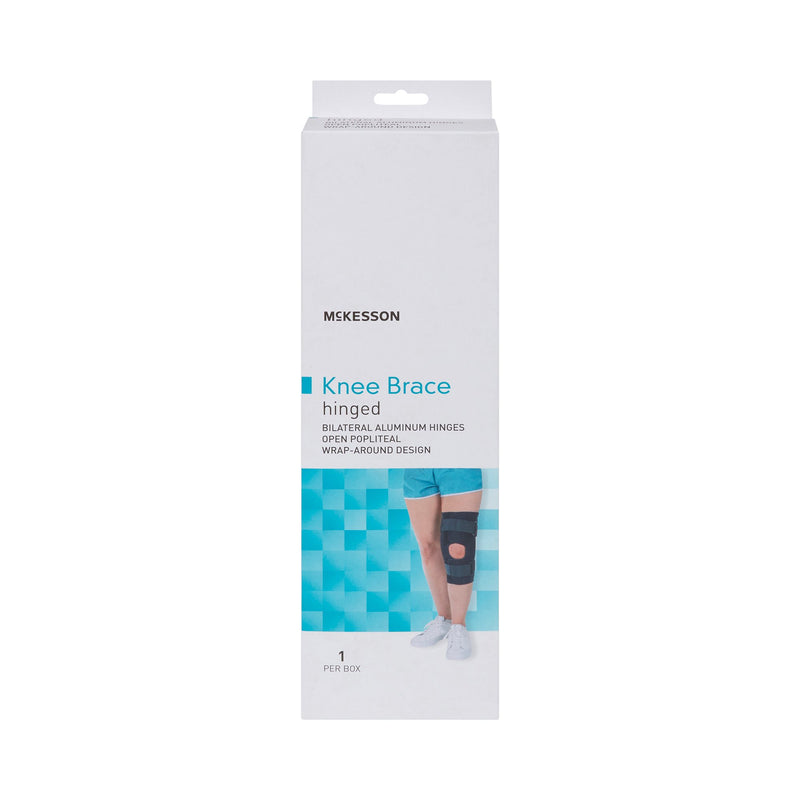 McKesson Knee Brace Large Wraparound / Hook and Loop Strap Closure with D-Rings 20-1/2 to 23 Inch Circumference Left or Right Knee (1159102_EA) 1/EA