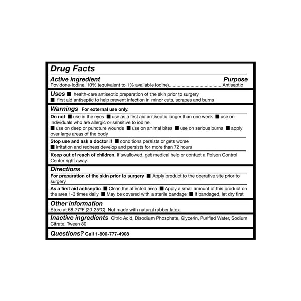 McKesson Skin Prep Solution 1 gal. Jug 10% Strength Povidone-Iodine NonSterile (854301_CS) 4/CS