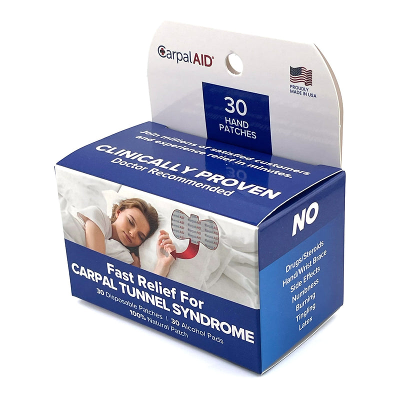 Carpal AID® Patch Hand-Based Carpal Tunnel Support Plastic Left or Right Hand Clear One Size Fits Most (1254008_PK) 30/PK