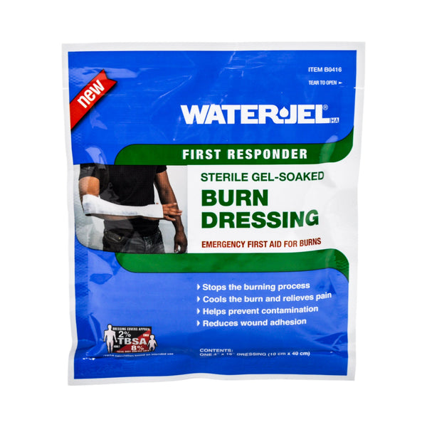 Water-Jel® First Responder Hydrogel Burn Dressing Sheet 4 X 16 Inch Sterile (1071033_CS) 28/CS