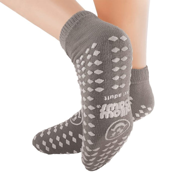 Pillow Paws® 360° Imprint Slipper Socks Unisex Adult 2X-Large All Around Tread Single Patient Use Gray (483418_PR) 1/PR