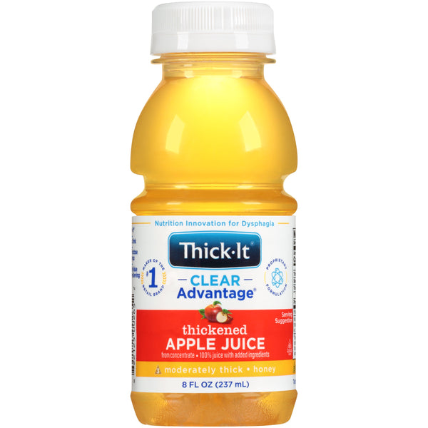 Thick-It® Clear Advantage® Thickened Beverage 8 oz. Bottle Apple Flavor Liquid IDDSI Level 3 Moderately Thick/Liquidized (803928_EA) 1/EA