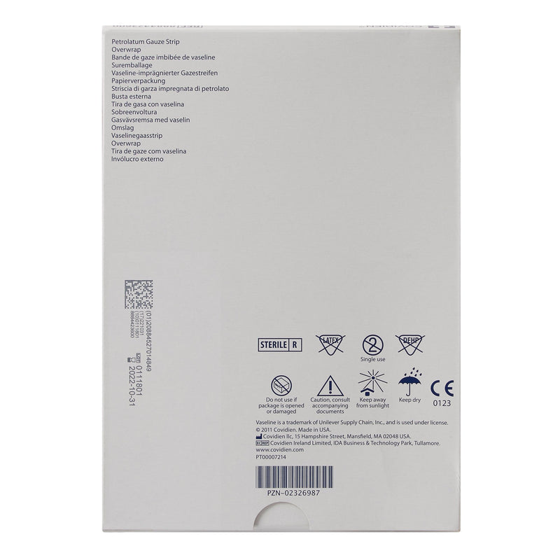 Vaseline® Petrolatum Impregnated Dressing Rectangle 3 X 9 Inch Sterile (32733_CS) 72/CS