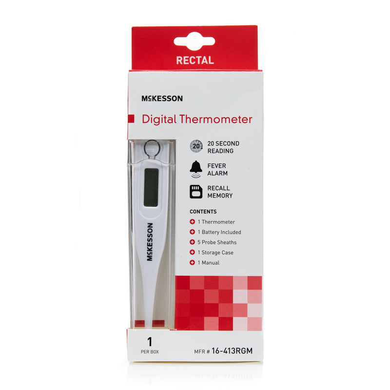 McKesson Digital Stick Thermometer Oral / Rectal / Axillary Probe Handheld (797158_EA) 1/EA