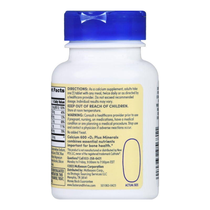 Foster & Thrive™ Joint Health Supplement Calcium / Vitamin D 600 mg Strength Tablet 60 per Bottle (1238897_BT) 1/BT