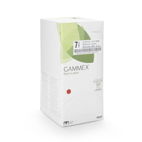 GAMMEX® Non-Latex Surgical Glove Size 7.5 Sterile Polyisoprene Standard Cuff Length Micro-Textured Green Chemo Tested (364346_BX) 50/BX