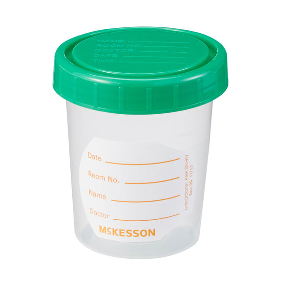 McKesson Specimen Container 120 mL (4 oz.) Screw Cap NonSterile (911759_CS) 500/CS