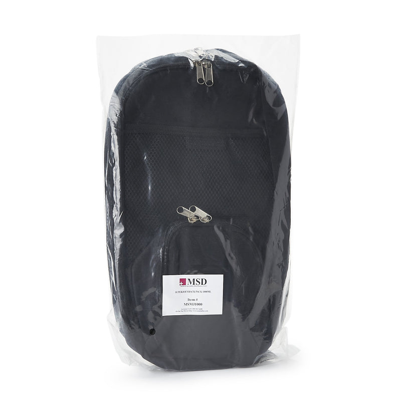 McKesson Feeding Pump Backpack Black, Pump Pocket, Outside View Window, Solution Wrap, Support Straps, 2 X 9 X 15 Inch (1138436_EA) 1/EA