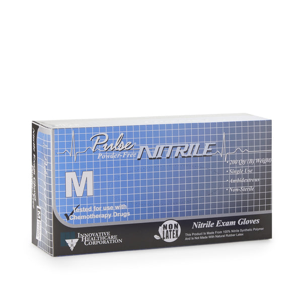 Pulse® Nitrile Exam Glove Medium NonSterile Nitrile Standard Cuff Length Textured Fingertips Aqua Blue Chemo Tested / Fentanyl Tested (764270_CS) 2000/CS