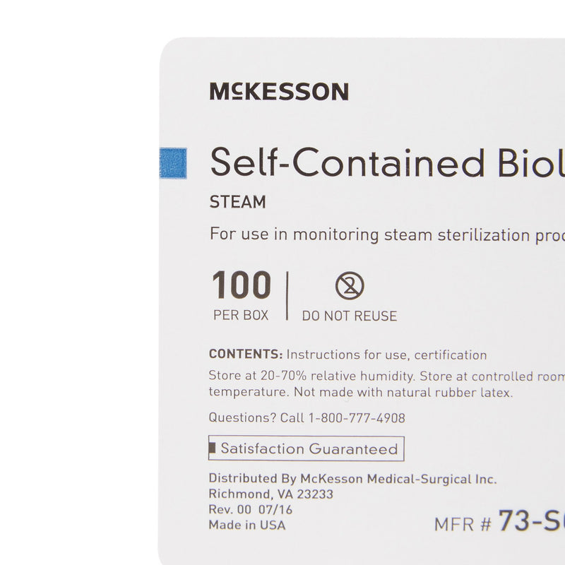 McKesson Sterilization Biological Indicator Vial Steam (524878_CS) 400/CS