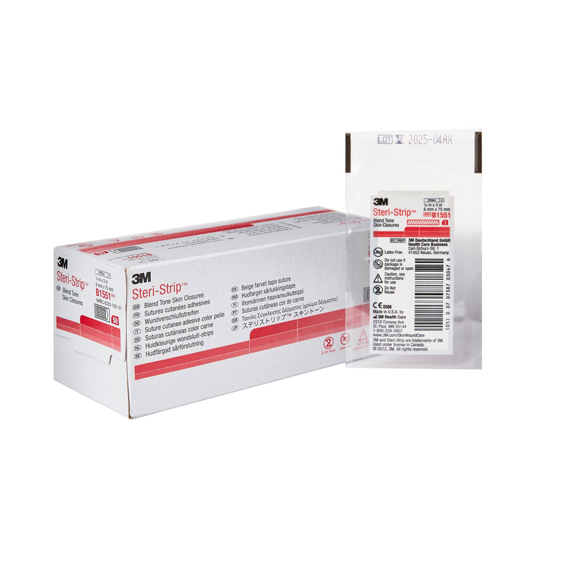 Steri-Strip™ Skin Closure Strip 1/4 X 3 Inch Nonwoven Material Flexible Strip Tan (5786_CS) 200/CS