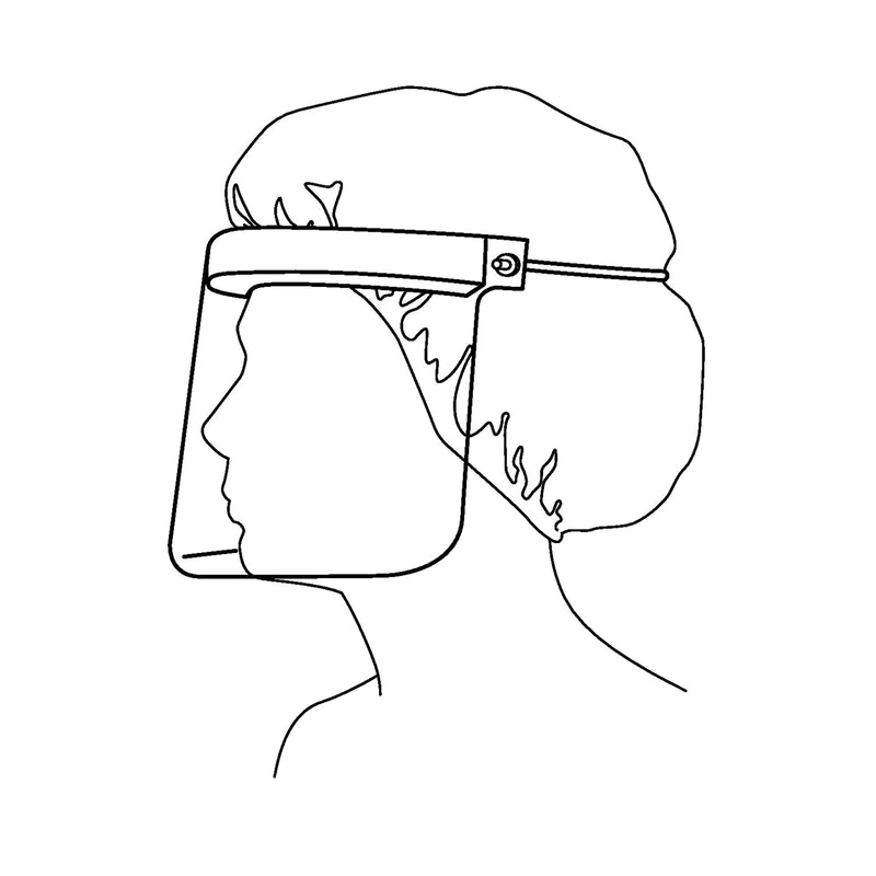 Halyard Face Shield One Size Fits Most 3/4 Length Anti-fog Disposable NonSterile (180155_CS) 40/CS